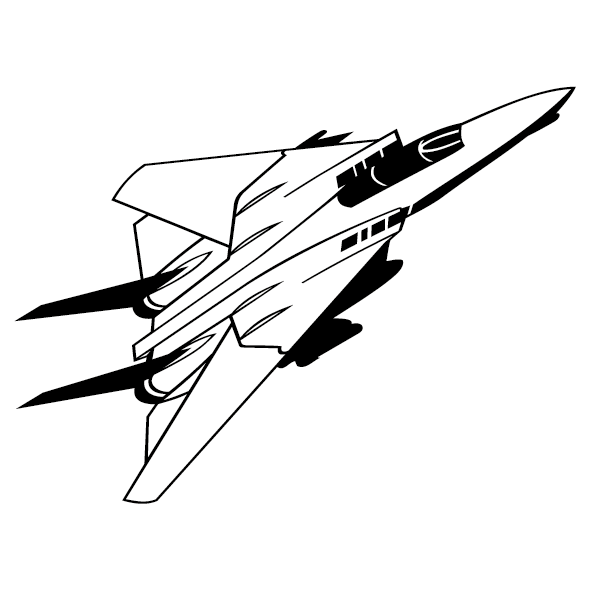 Sticker avion de chasse